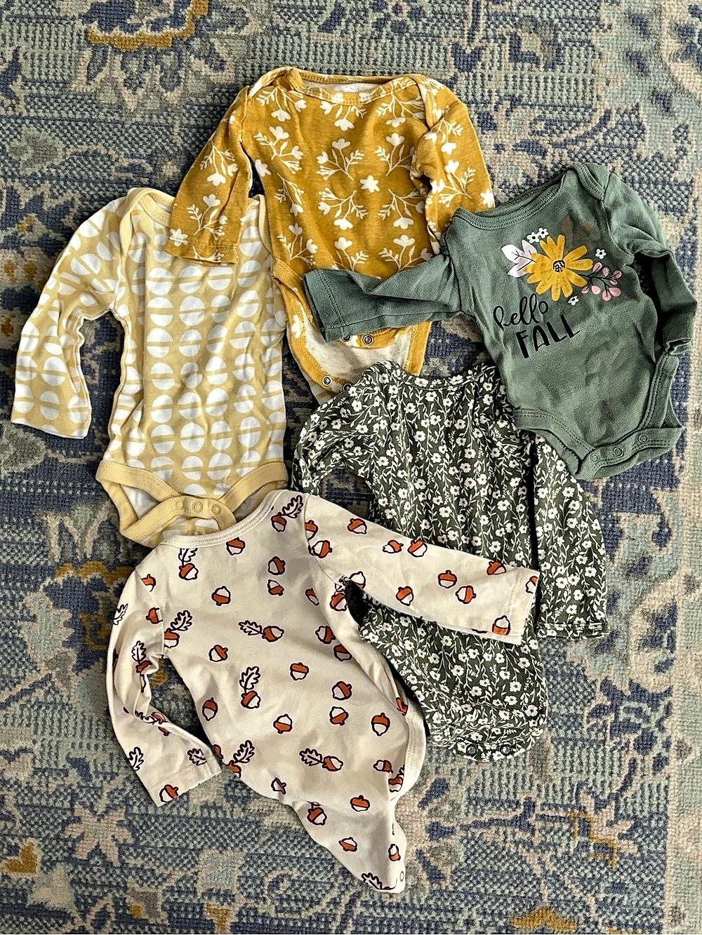 4 newborn pack of various fall themed bodysuits